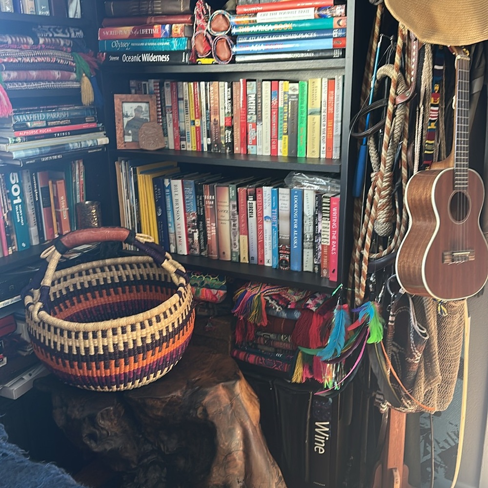 African Bolga basket. Ethnic, tribal, eclectic, unique, hippie, boho home vibes